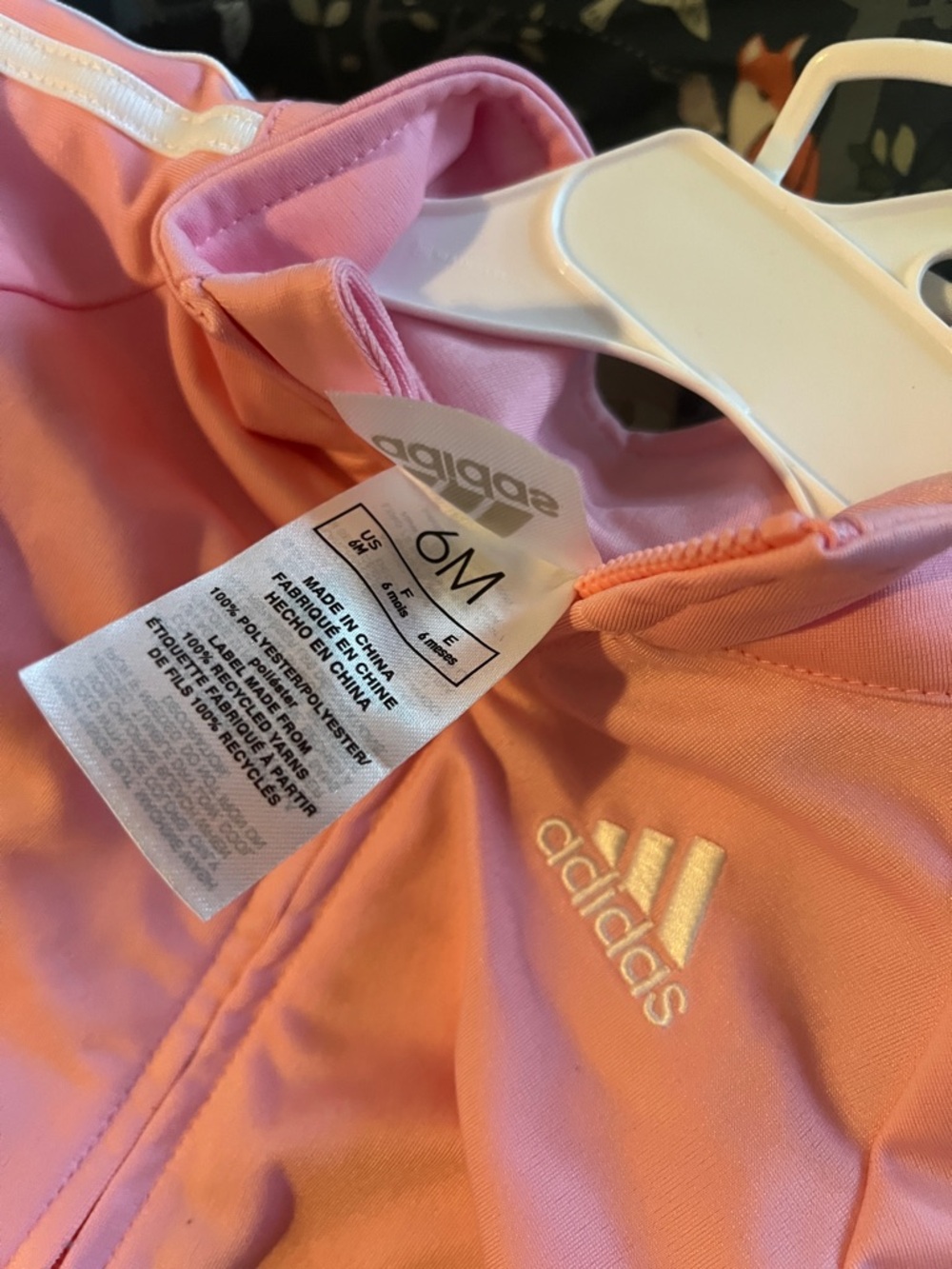 adidas Pink Baby Two-Piece Zip Tracksuit Set with adidas tee shirt ๐ 6months - Picture 2 of 6